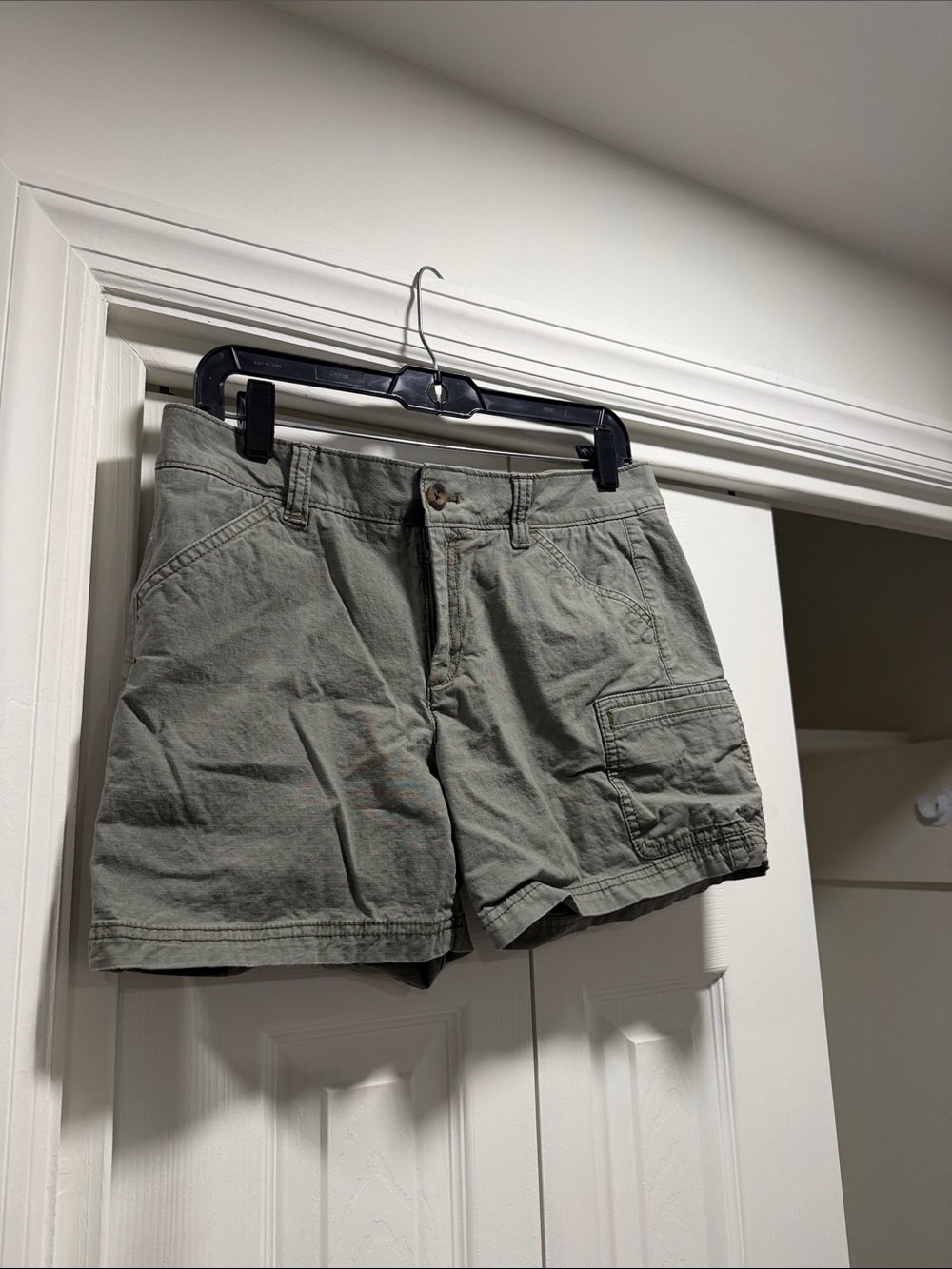 Eddie Bauer Olive Green Utility Cargo Shorts